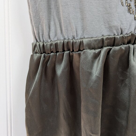 2 for $30 Silence & Noise Grey Beaded Embroidered tank Mini Dress XS - Picture 6 of 9